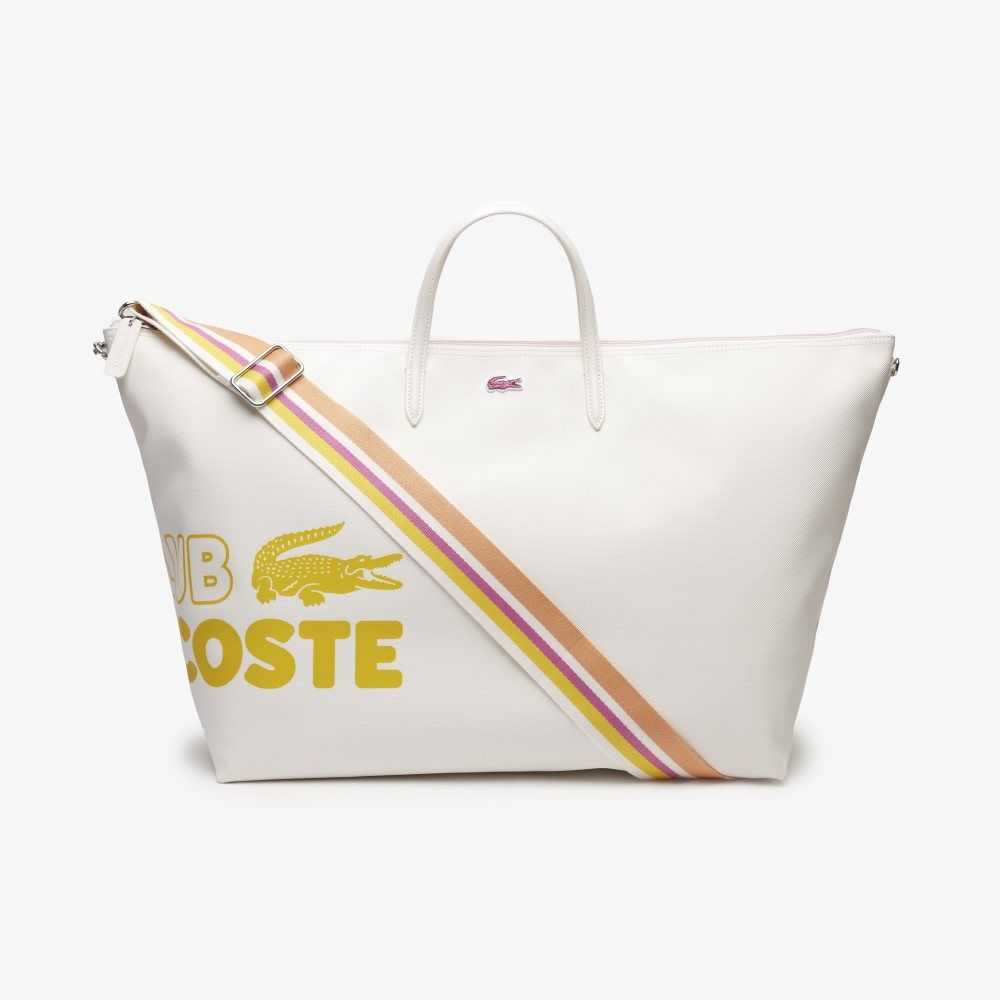 Lacoste L.12.12 Large Contrast Print Tote Olika Färger | TOAJV-6329