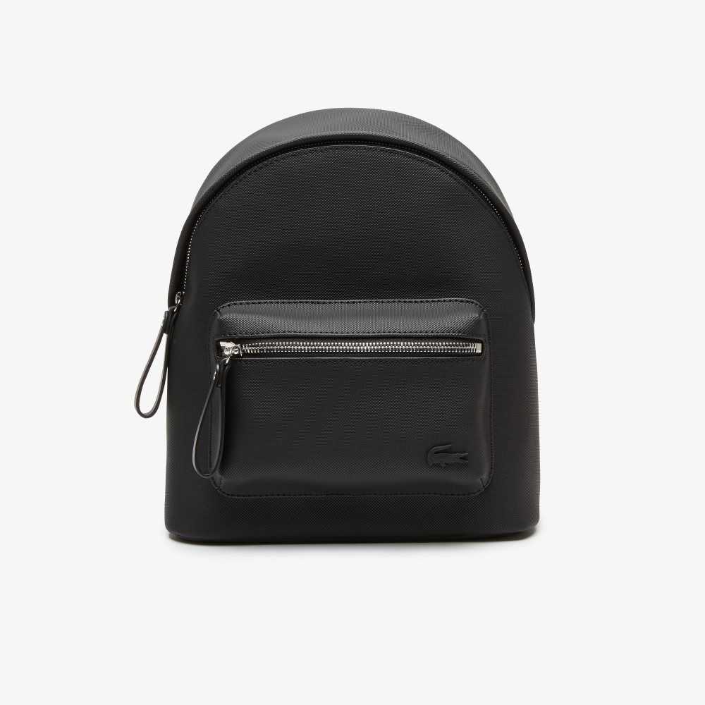 Lacoste Large Front Pocket Backpack Svarta | QWSKA-4658