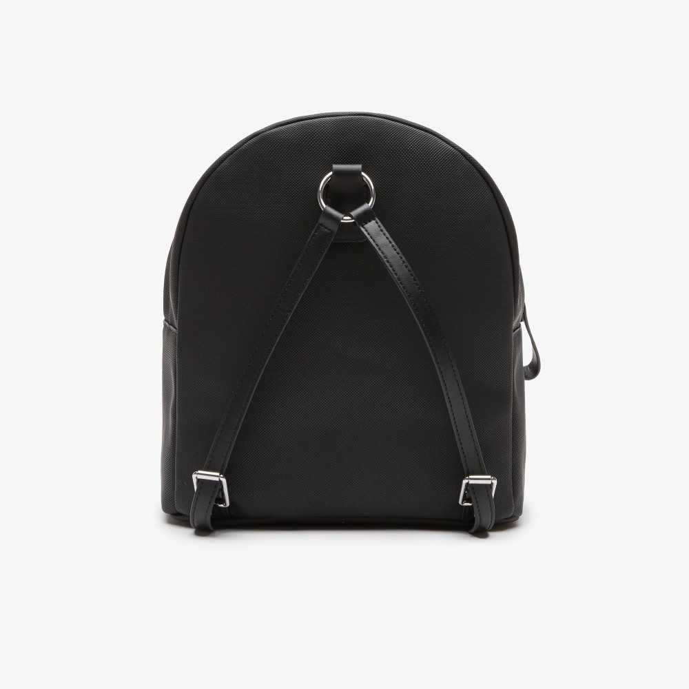 Lacoste Large Front Pocket Backpack Svarta | QWSKA-4658