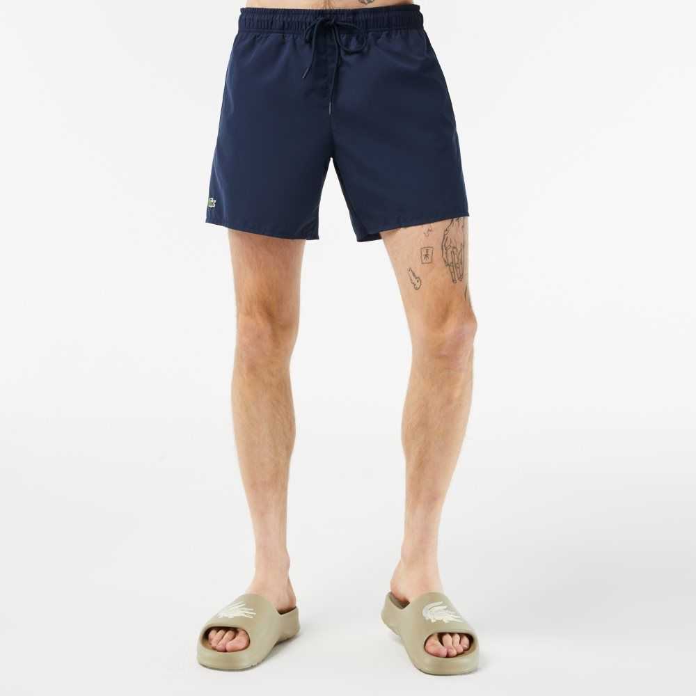 Lacoste Light Quick-Dry Swim Marinblå Blå Gröna | LJGXU-4862