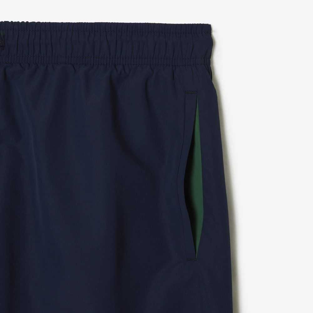 Lacoste Light Quick-Dry Swim Marinblå Blå Gröna | LJGXU-4862