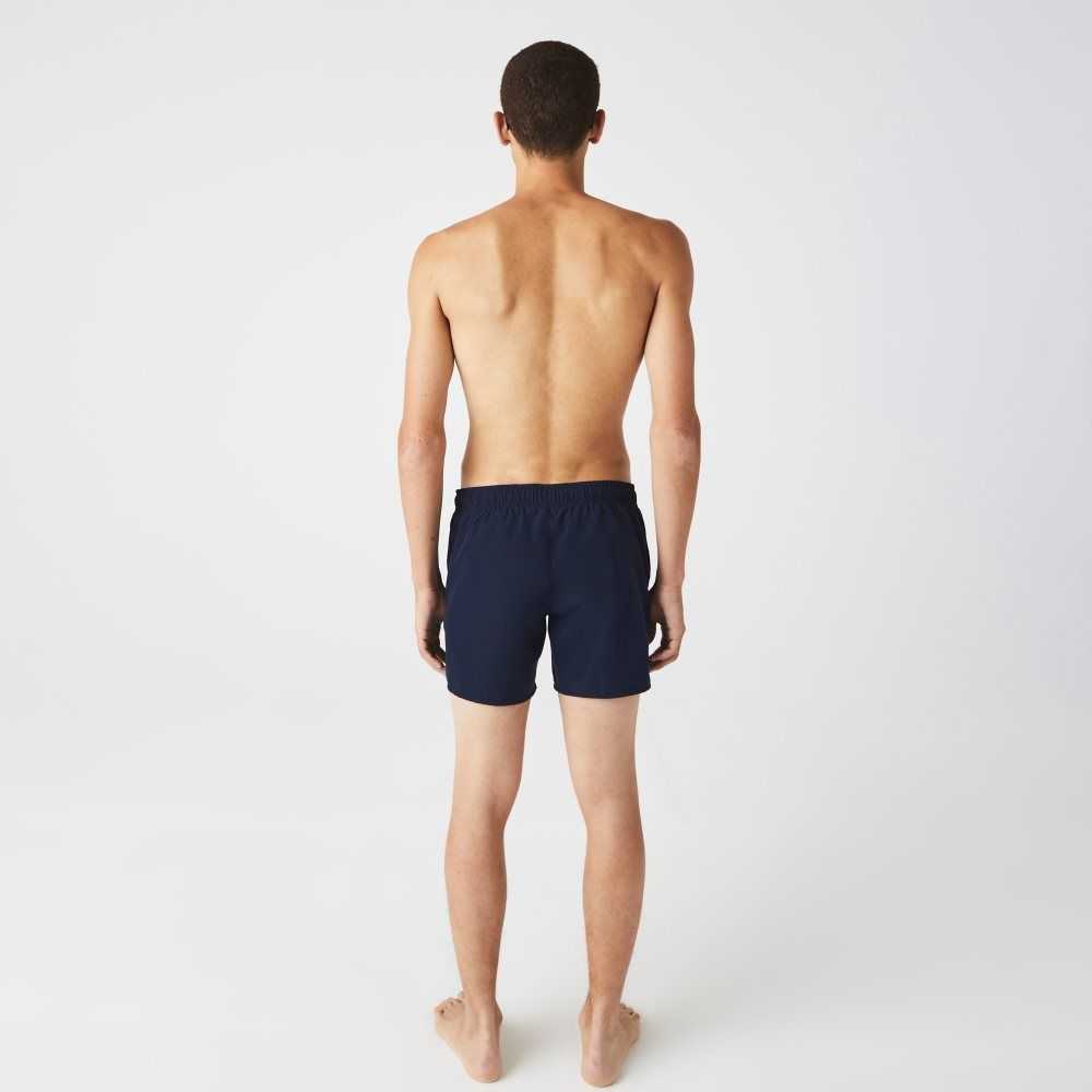 Lacoste Light Quick-Dry Swim Marinblå Blå Svarta | ZYMSH-3894