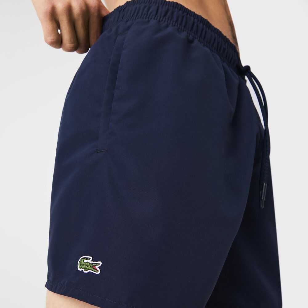 Lacoste Light Quick-Dry Swim Marinblå Blå Svarta | ZYMSH-3894