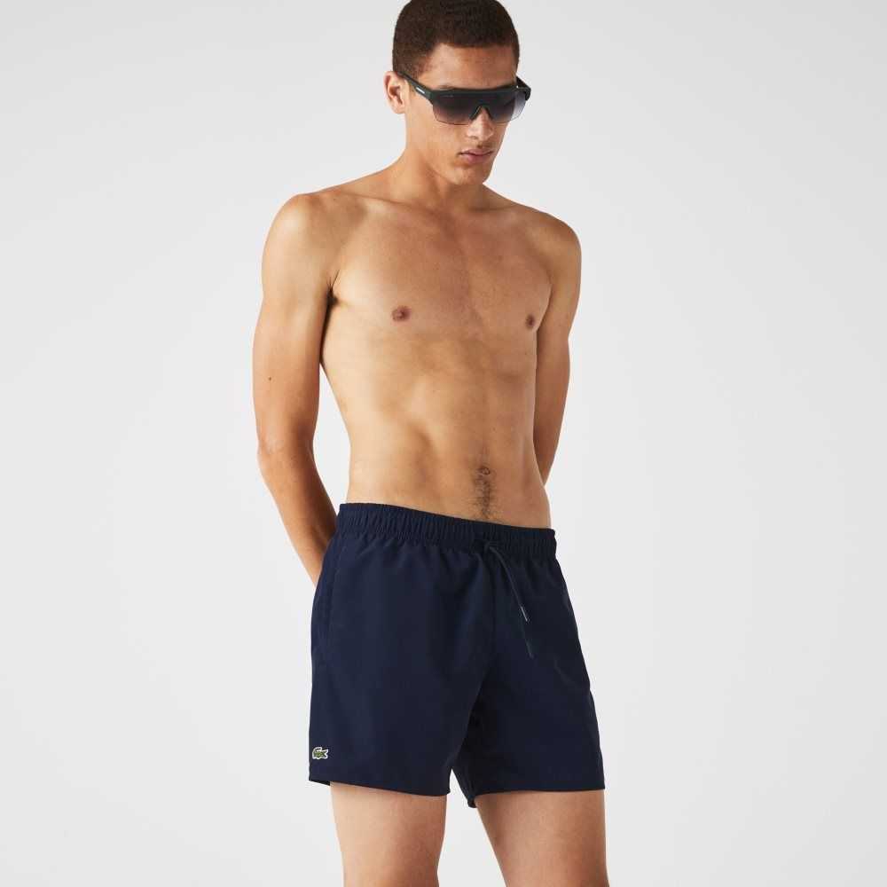 Lacoste Light Quick-Dry Swim Marinblå Blå Svarta | ZYMSH-3894