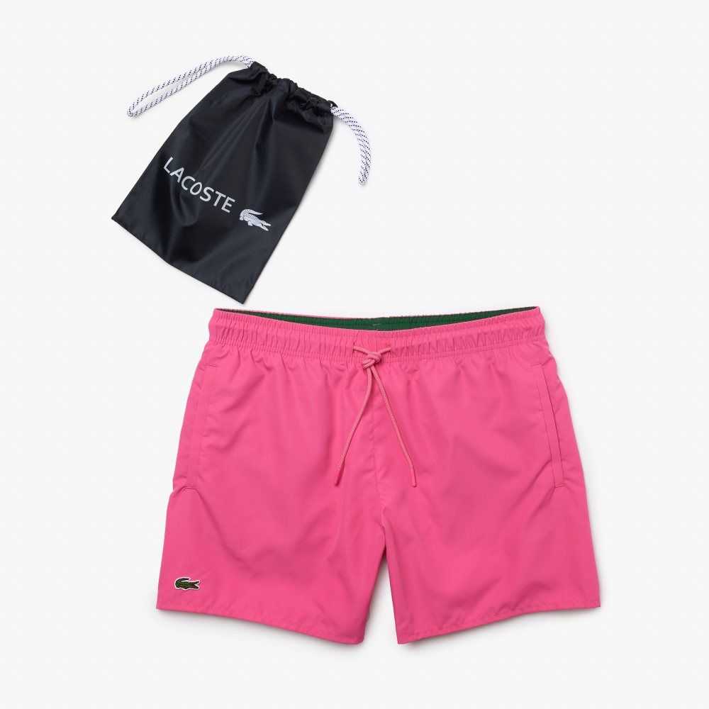 Lacoste Light Quick-Dry Swim Rosa Gröna | KCWSP-8902