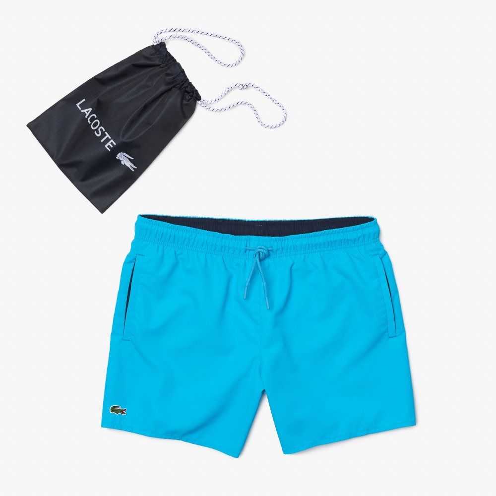 Lacoste Light Quick-Dry Swim Turkos Marinblå Blå | RZGTB-2036