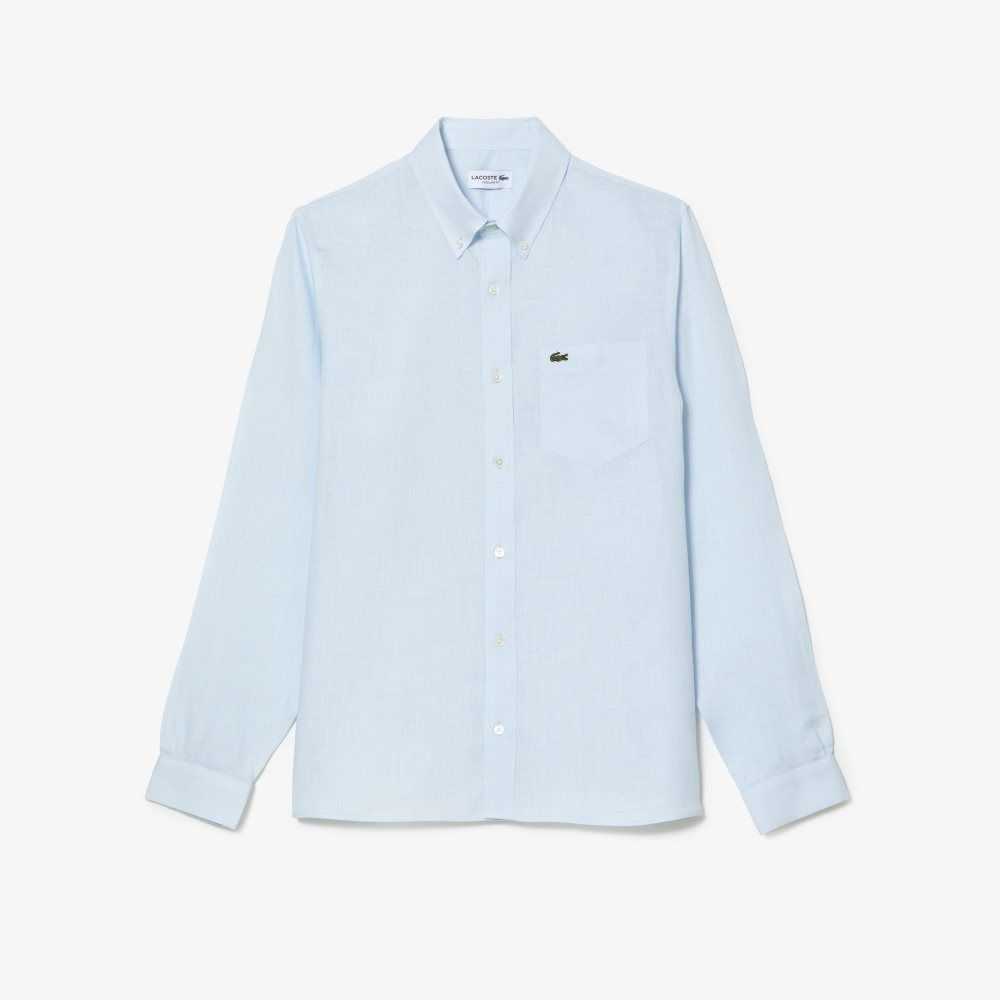 Lacoste Linen Ljusblå | YLPMF-2167