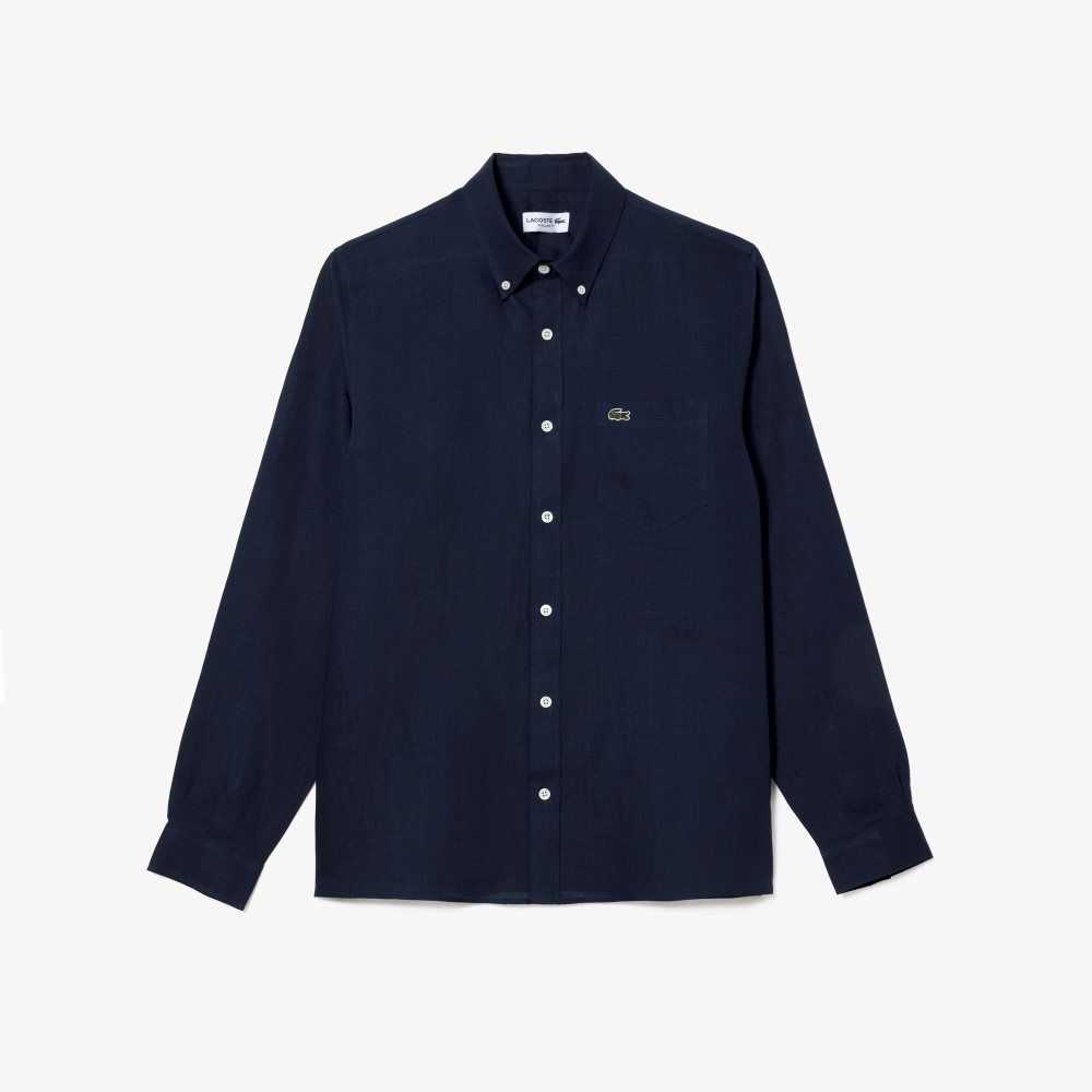 Lacoste Linen Marinblå Blå | BKLYF-6785