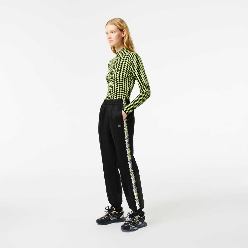 Lacoste Logo Stripe Track Pants Svarta | ZKYBQ-0259