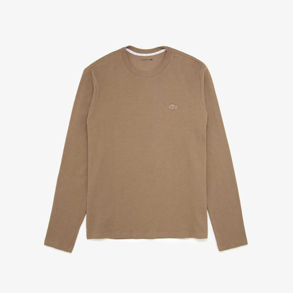 Lacoste Long Sleeve Lounge Ljusbruna | YMVFT-8057