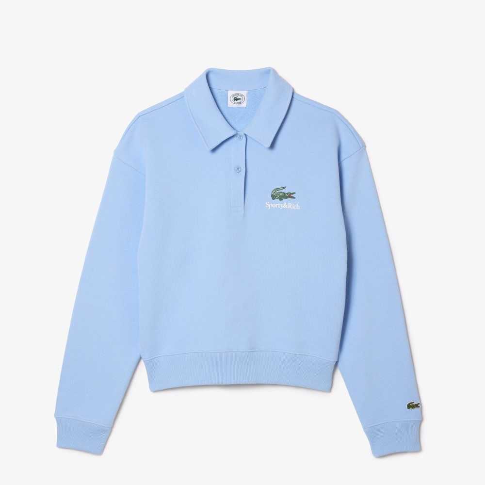 Lacoste Long Sleeve x Sportiga & Rich Blå | SGTNJ-1087