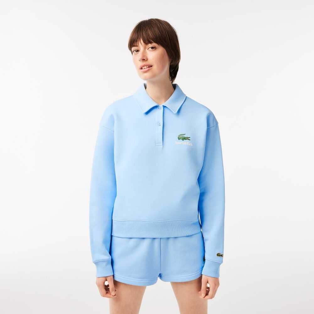 Lacoste Long Sleeve x Sportiga & Rich Blå | SGTNJ-1087