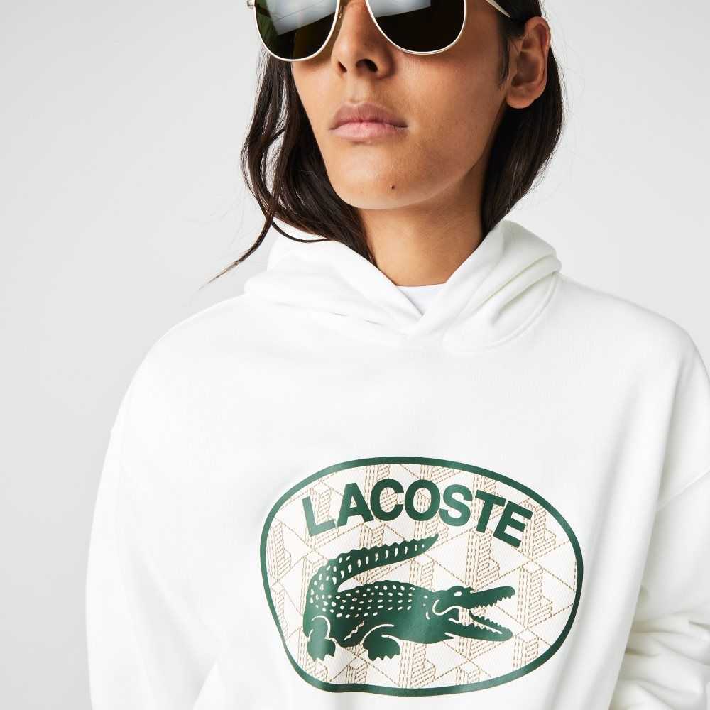 Lacoste Loose Fit Branded Monogram Hooded Vita | KYXHL-4357