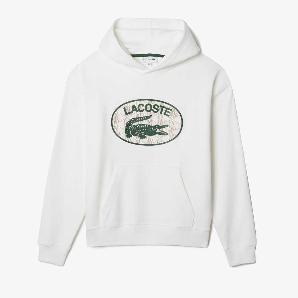 Lacoste Loose Fit Branded Monogram Hooded Vita | KYXHL-4357