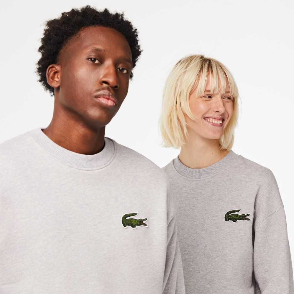 Lacoste Loose Fit Crocodile Badge Grå | KPYFU-1062