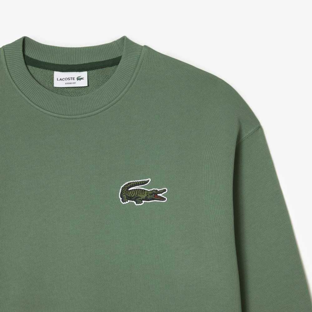 Lacoste Loose Fit Crocodile Badge Khaki Gröna | NEKSM-7849