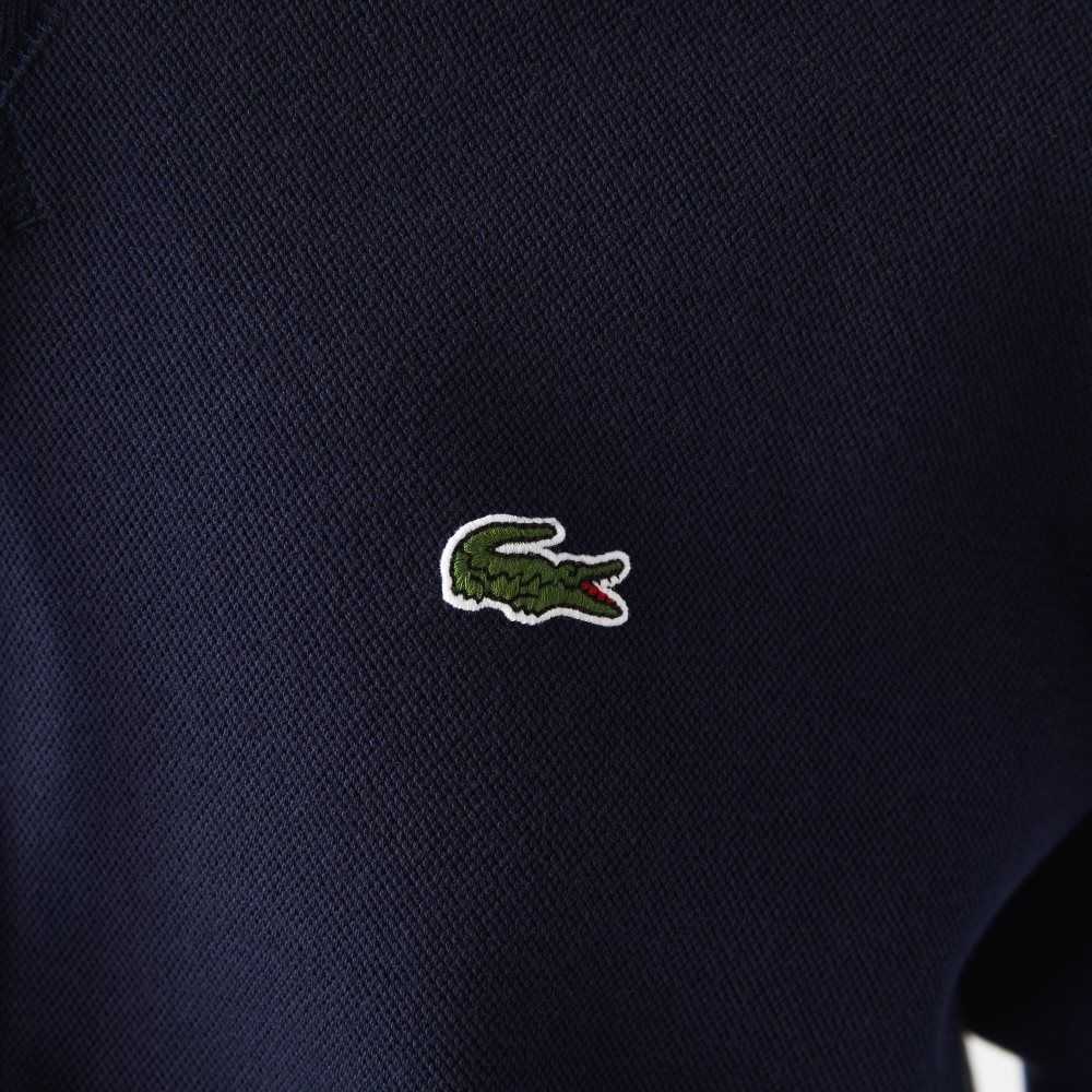 Lacoste Loose Fit Hooded Bomull Blend Marinblå Blå | WCFZS-0351