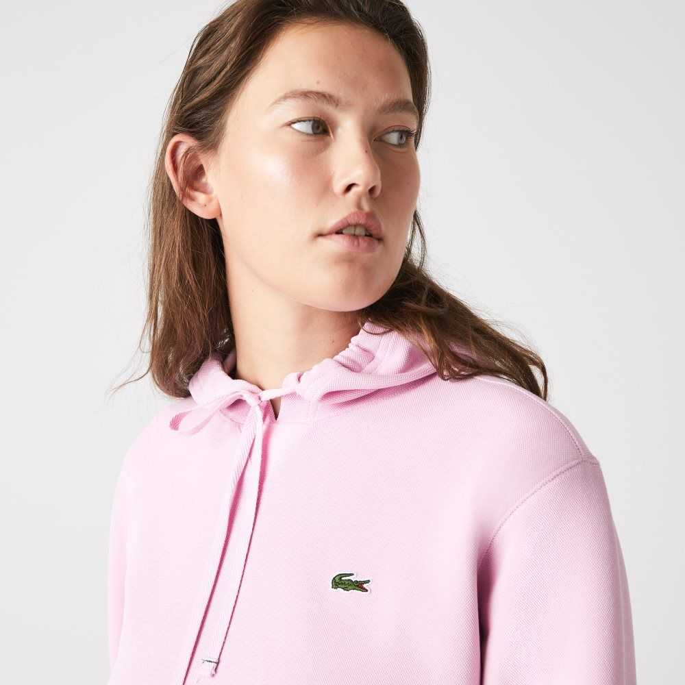 Lacoste Loose Fit Hooded Bomull Blend Rosa | JLCPK-9826