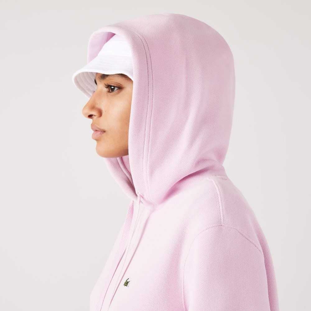 Lacoste Loose Fit Hooded Bomull Blend Rosa | JLCPK-9826