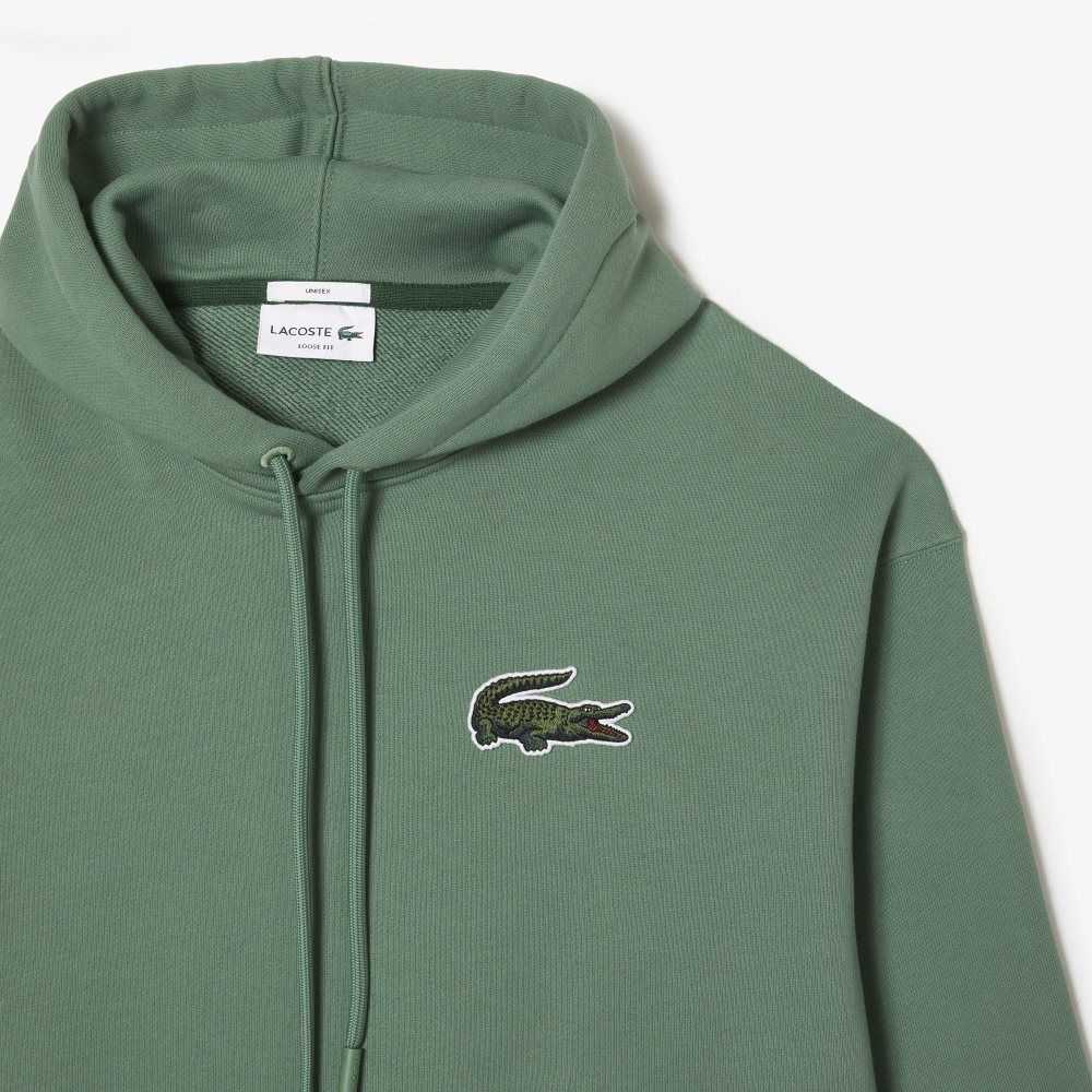 Lacoste Loose Fit Hooded Organic Bomull Khaki Gröna | CTOYJ-1792