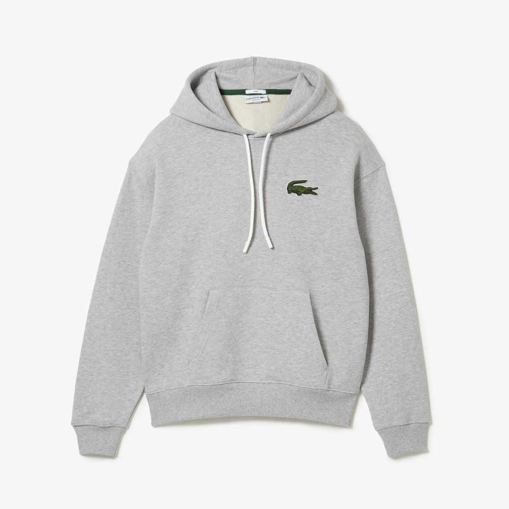 Lacoste Loose Fit Hooded Organic Bomull Grå | LRCKF-9736