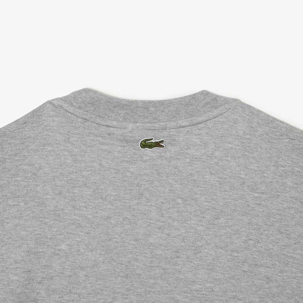 Lacoste Loose Fit Large Crocodile Organic Bomull Grå | FZIBE-6129