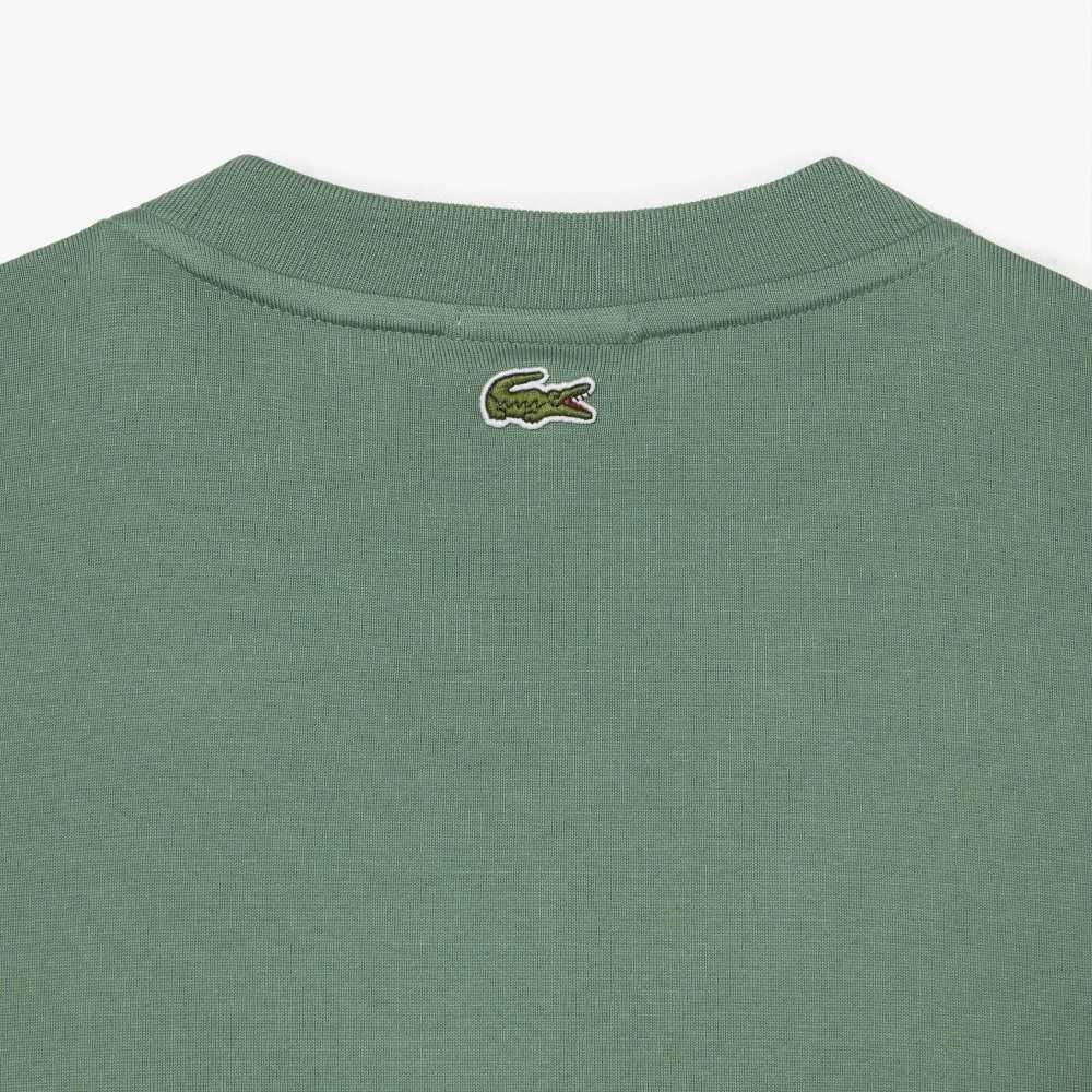 Lacoste Loose Fit Large Crocodile Organic Bomull Khaki Gröna | UPFLH-8507