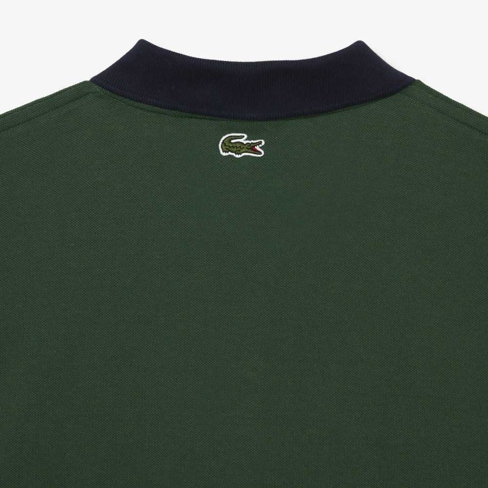 Lacoste Loose Fit Organic Bomull Gröna Vita Marinblå Blå | CFXKE-1065