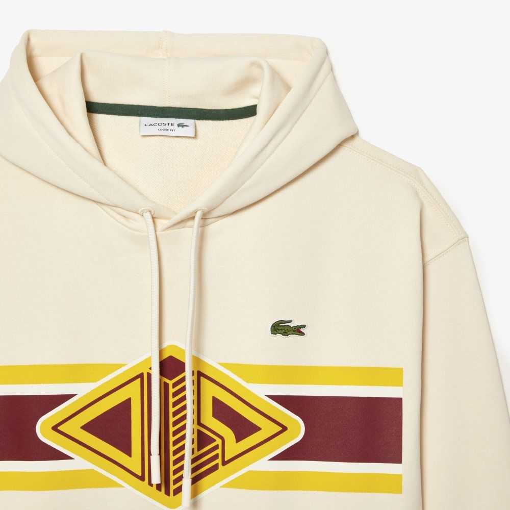 Lacoste Loose Fit Printed Hoodie Vita | FYMEQ-1294