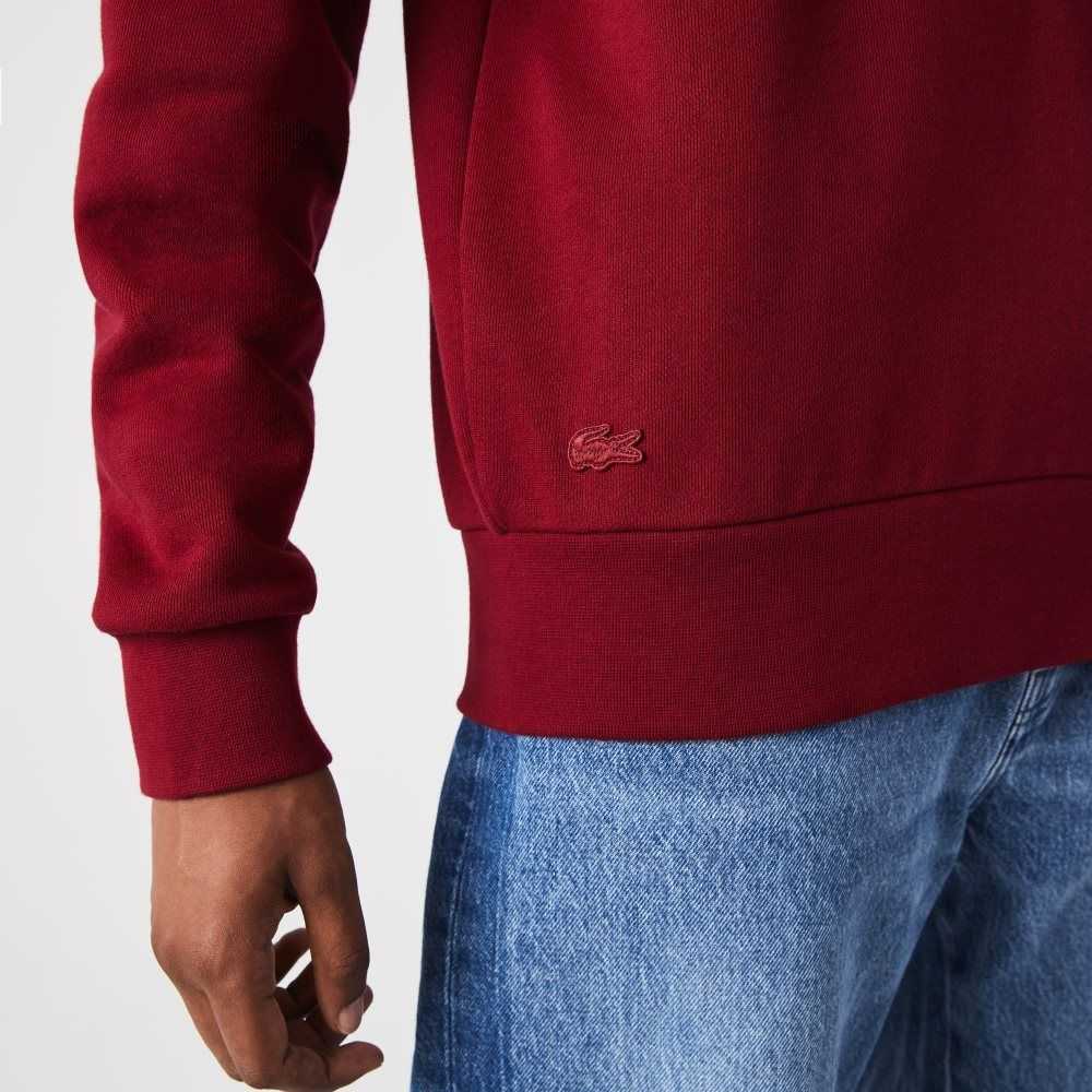 Lacoste Made In France Organic Bomull Fleece Vinröda | PANMQ-2435