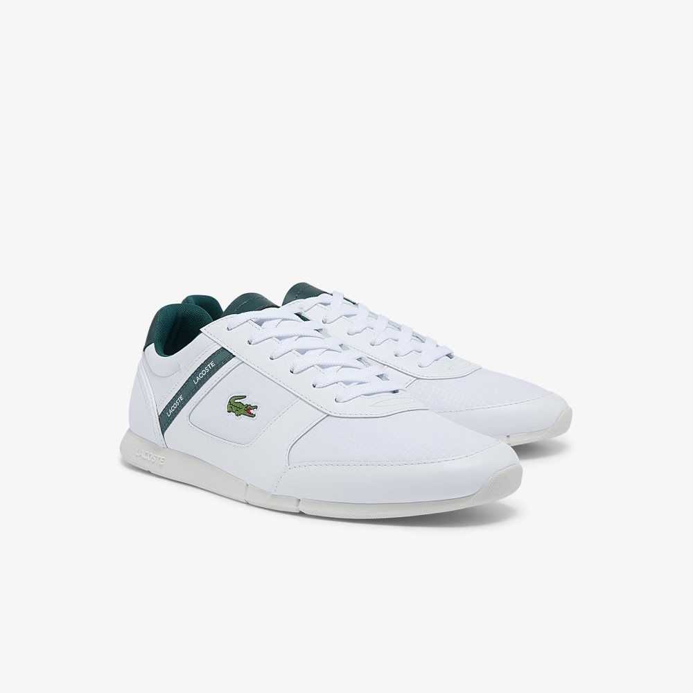 Lacoste Menerva Sport Läder Vita Mörkgröna | NHQBP-4956