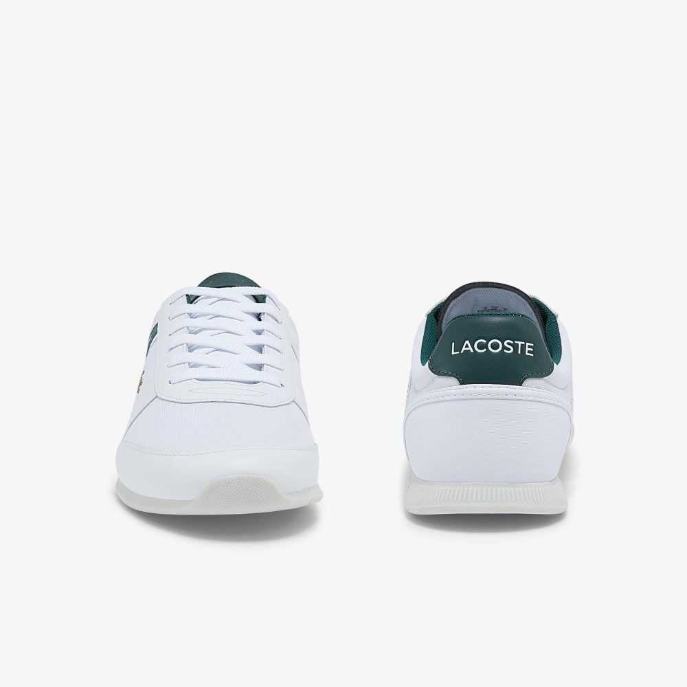 Lacoste Menerva Sport Läder Vita Mörkgröna | NHQBP-4956