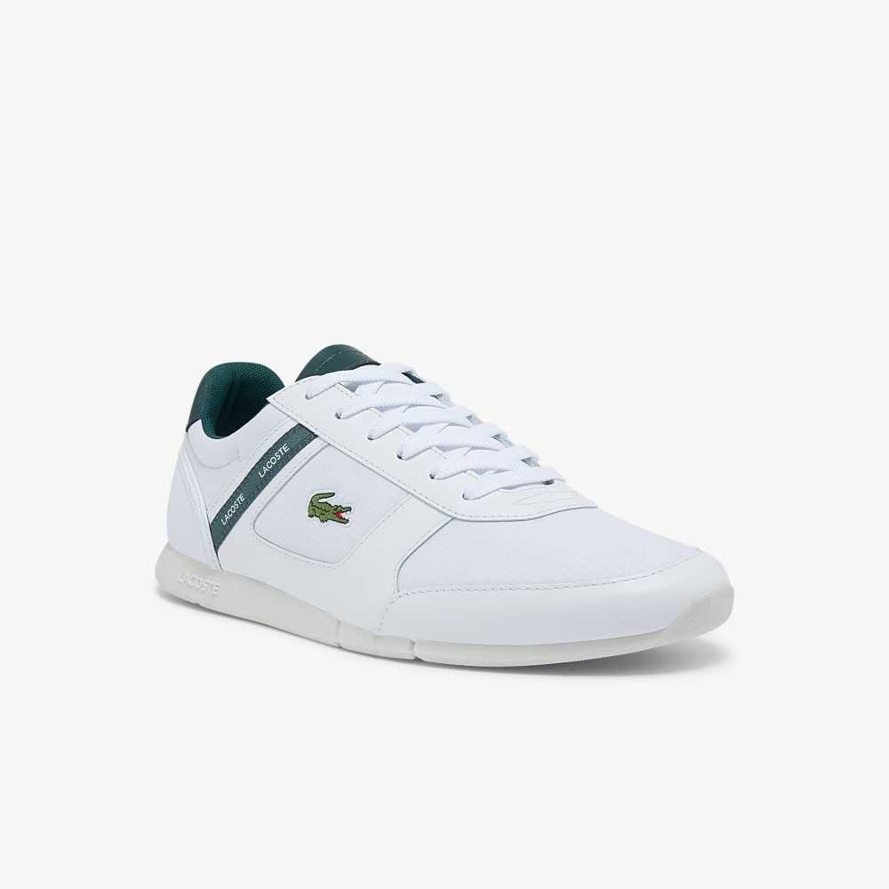 Lacoste Menerva Sport Läder Vita Mörkgröna | NHQBP-4956