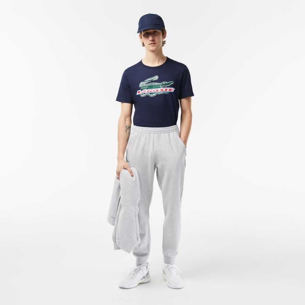 Lacoste Mesh Panels Trackpants Grå Ljusgrå | RWYCI-2503