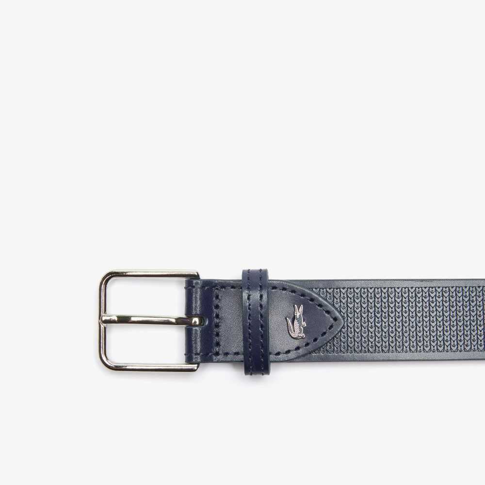 Lacoste Metal Crocodile Stitched Läder Olika Färger | WFBQX-3754