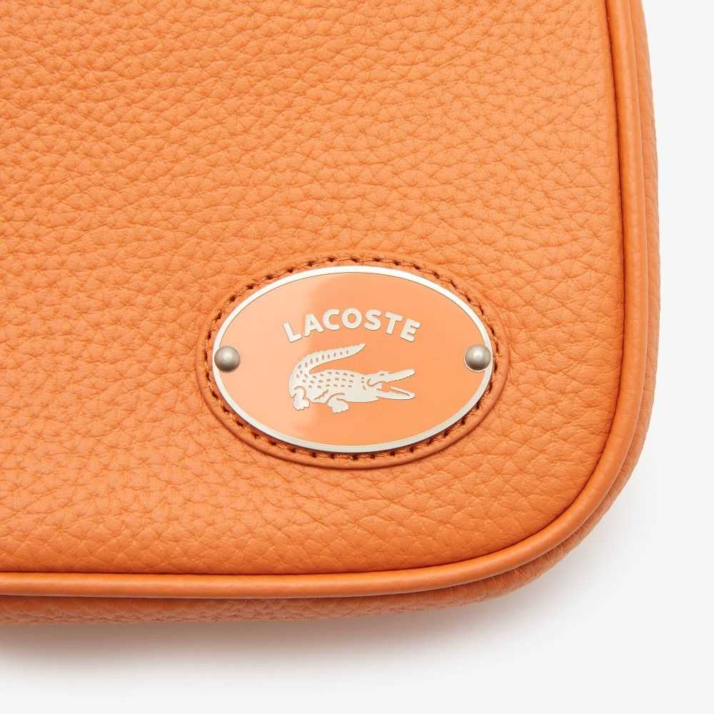 Lacoste Metal Plate Grained Läder Shoulder Olika Färger | YHBJL-4520