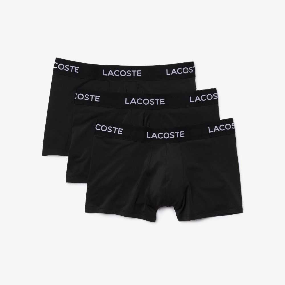 Lacoste Microfiber Trunk 3-Pack Svarta | FZOLV-2693