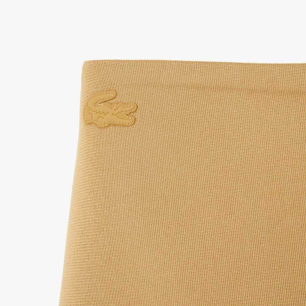 Lacoste Mode Show Edition Plisserad Canvas Tennis Beige | WLFNK-5723