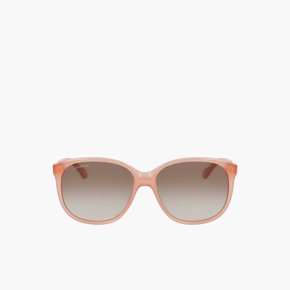 Lacoste Modified Rectangle Acetate Oversize Look Rosa | ZIXRV-8931