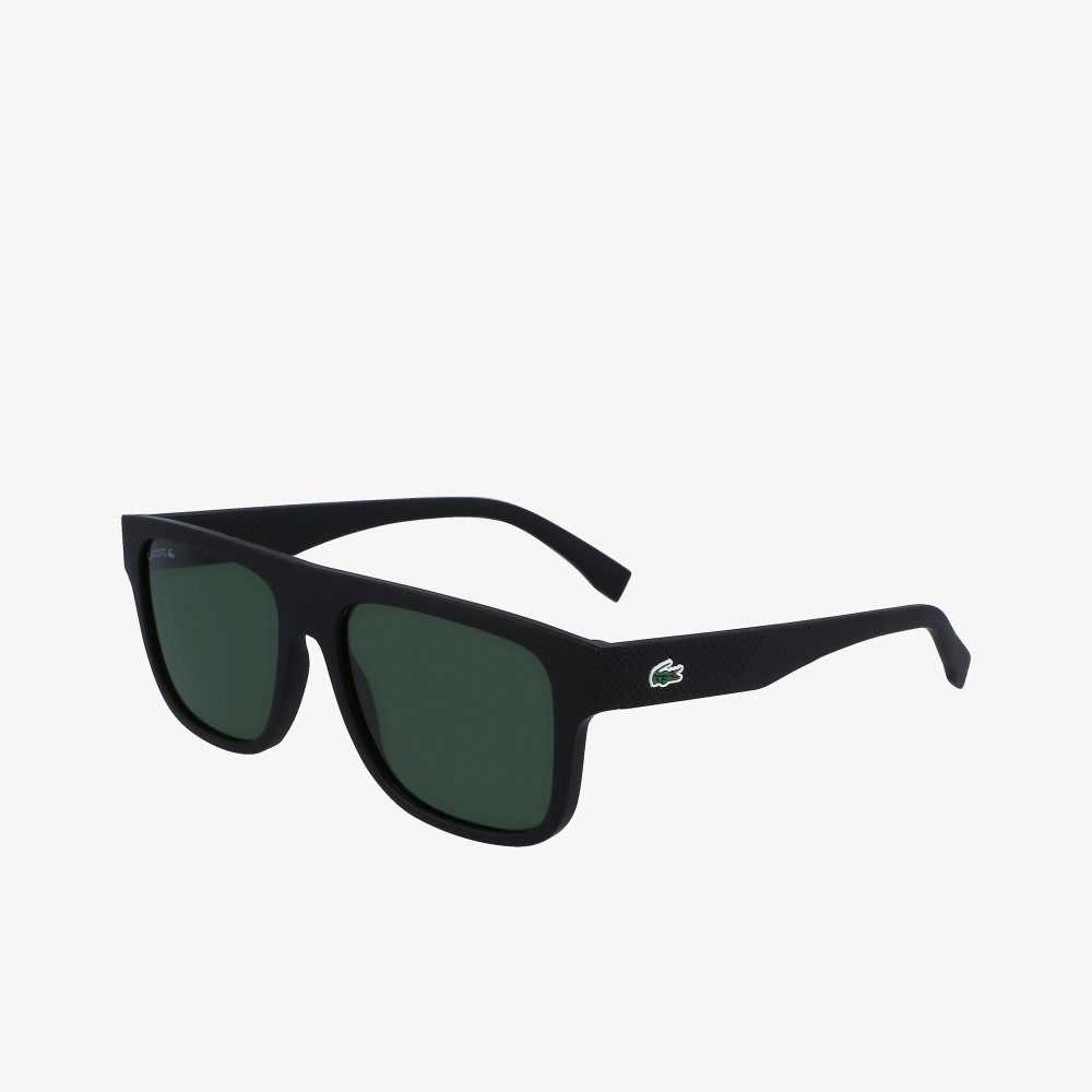 Lacoste Modified Rectangle Plant Based Resin L.12.12 Svarta Blå | GWZCH-6413