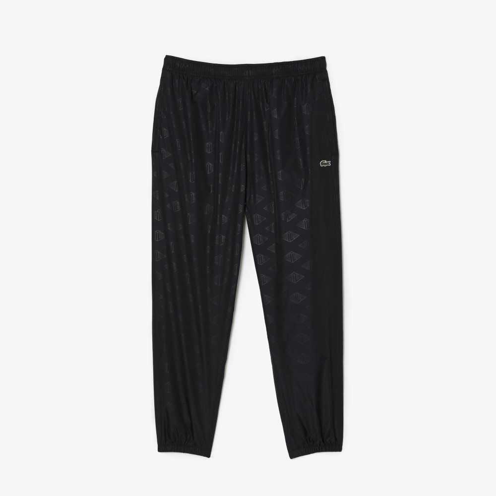 Lacoste Monogram Print Track Pants Svarta | VCFWR-8429