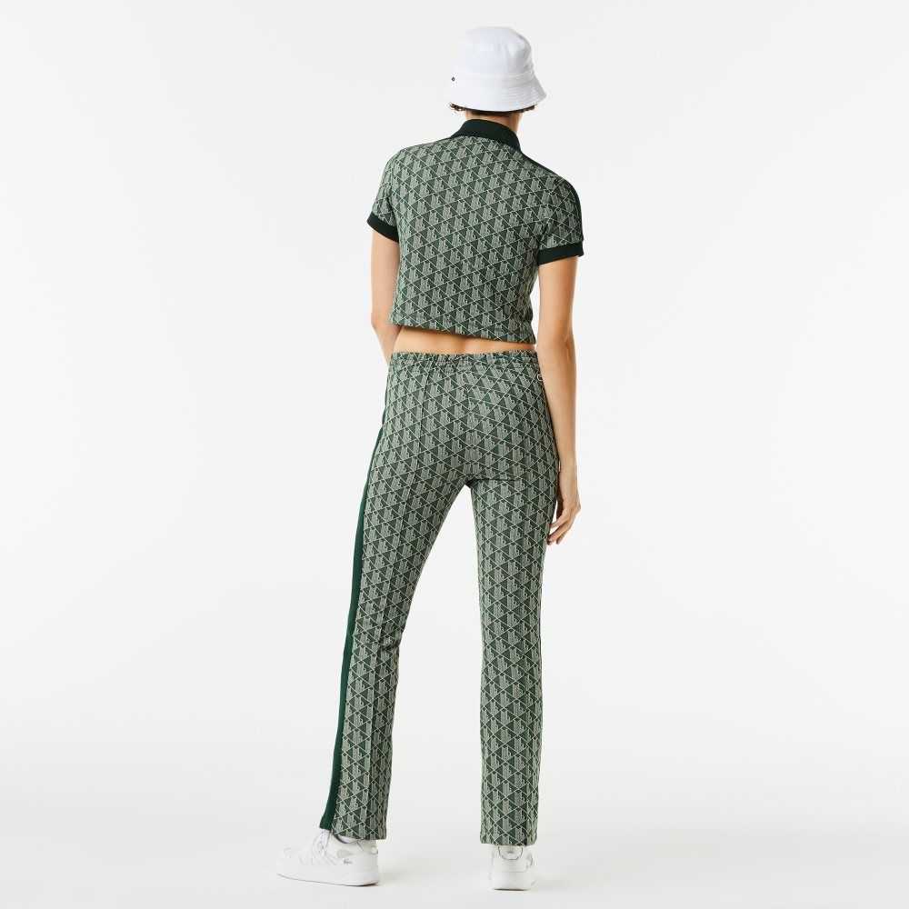 Lacoste Monogram Print Trackpants Gröna Beige | LEYUP-4016