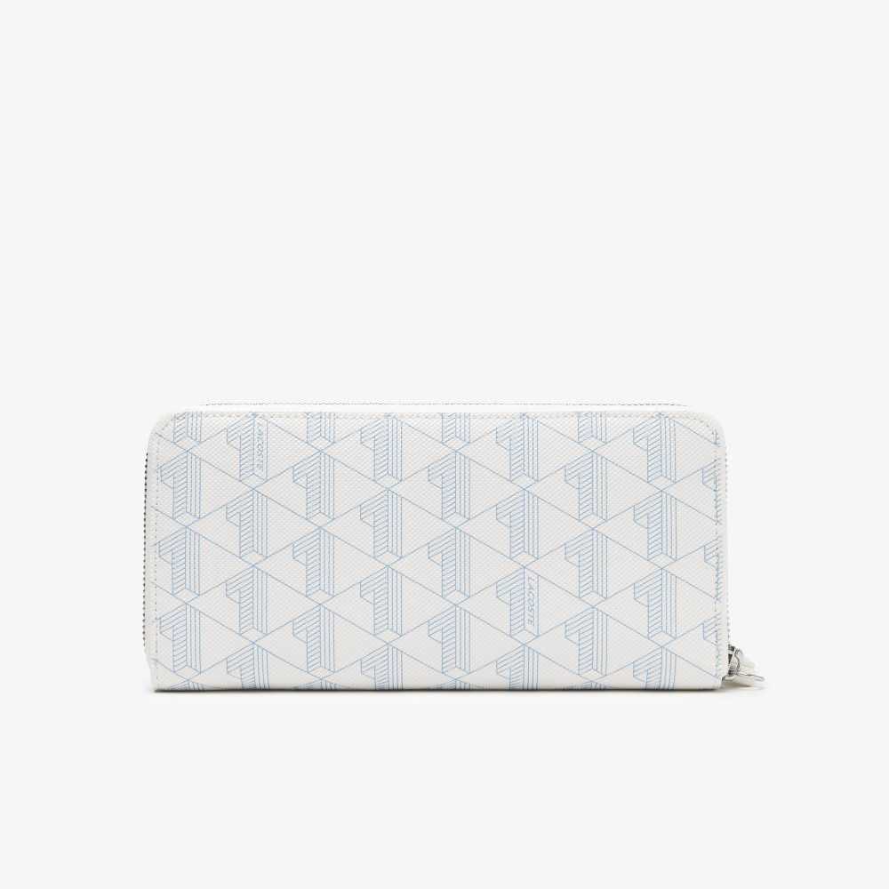 Lacoste Monogram Print Zip Wallet Olika Färger | EWPZK-5816