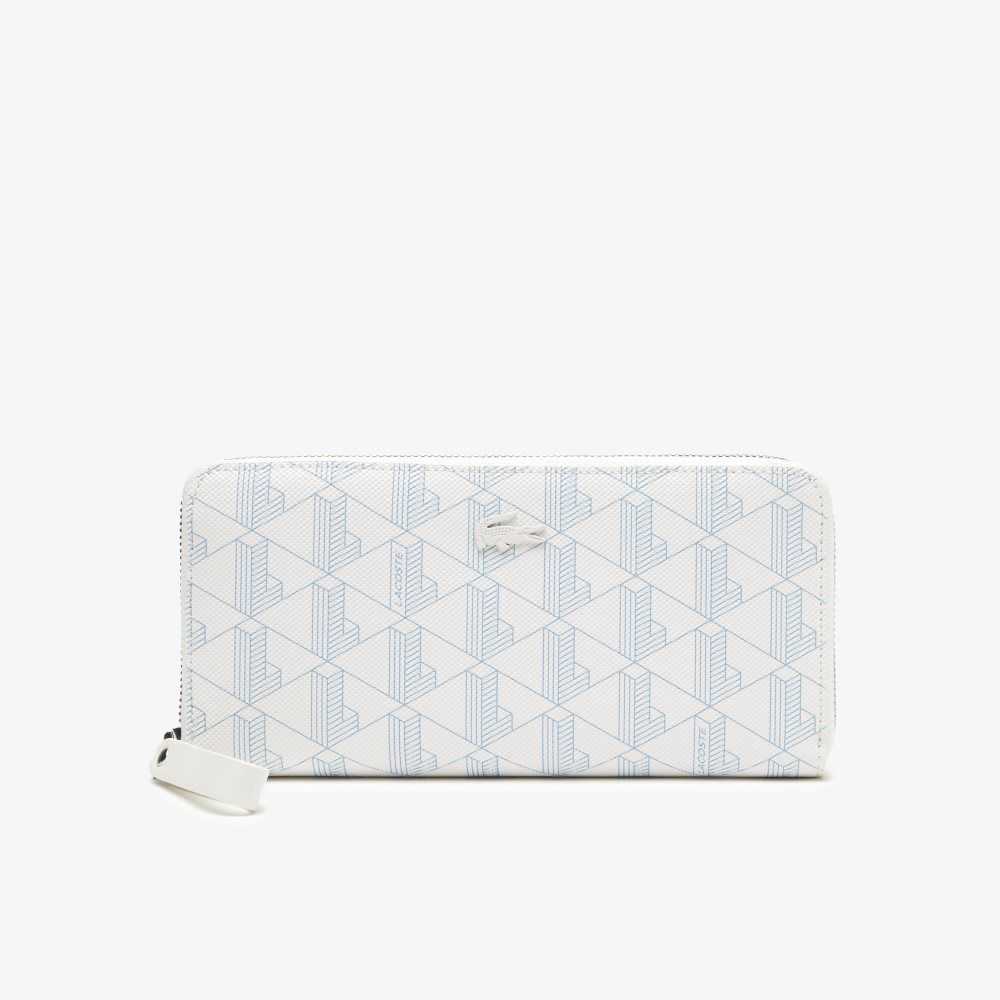 Lacoste Monogram Print Zip Wallet Olika Färger | EWPZK-5816