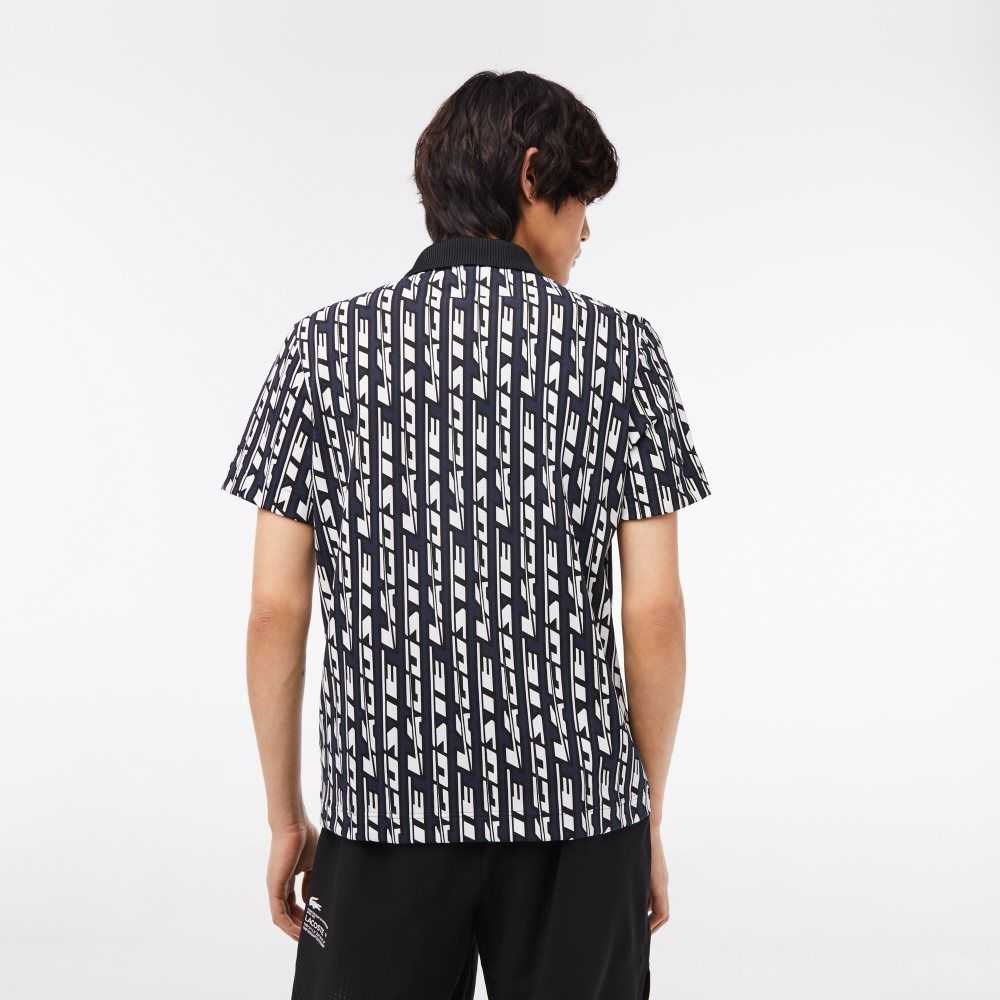 Lacoste Movement Two-Tone Printed Blå Vita | KEYQT-8436