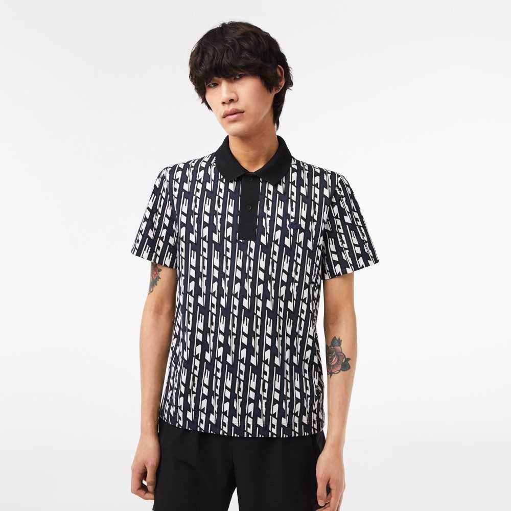 Lacoste Movement Two-Tone Printed Blå Vita | KEYQT-8436