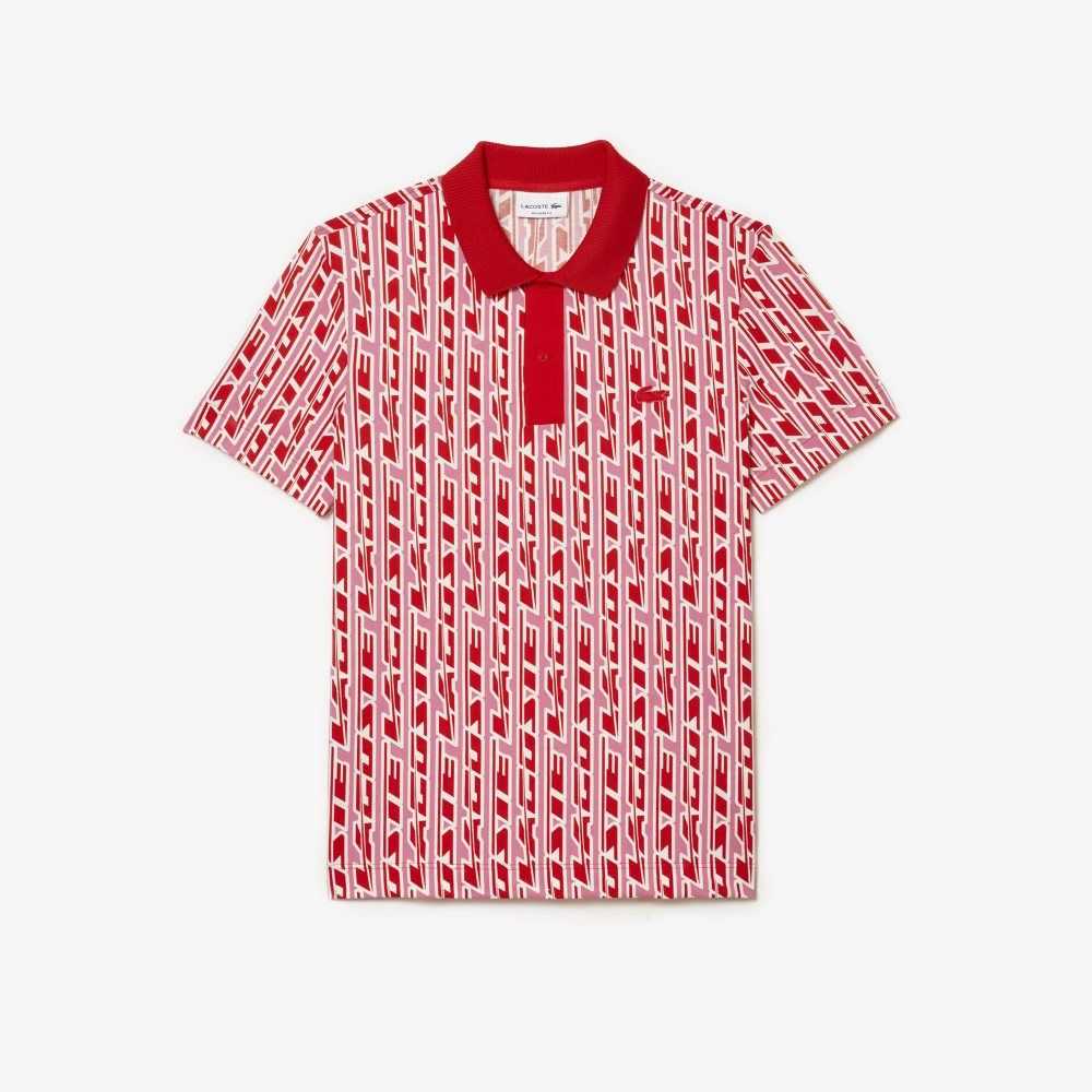 Lacoste Movement Two-Tone Printed Rosa Röda | DPFCJ-1076