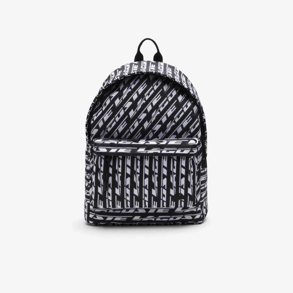 Lacoste Neocroc Logo Print Backpack Olika Färger | QUMEZ-5420