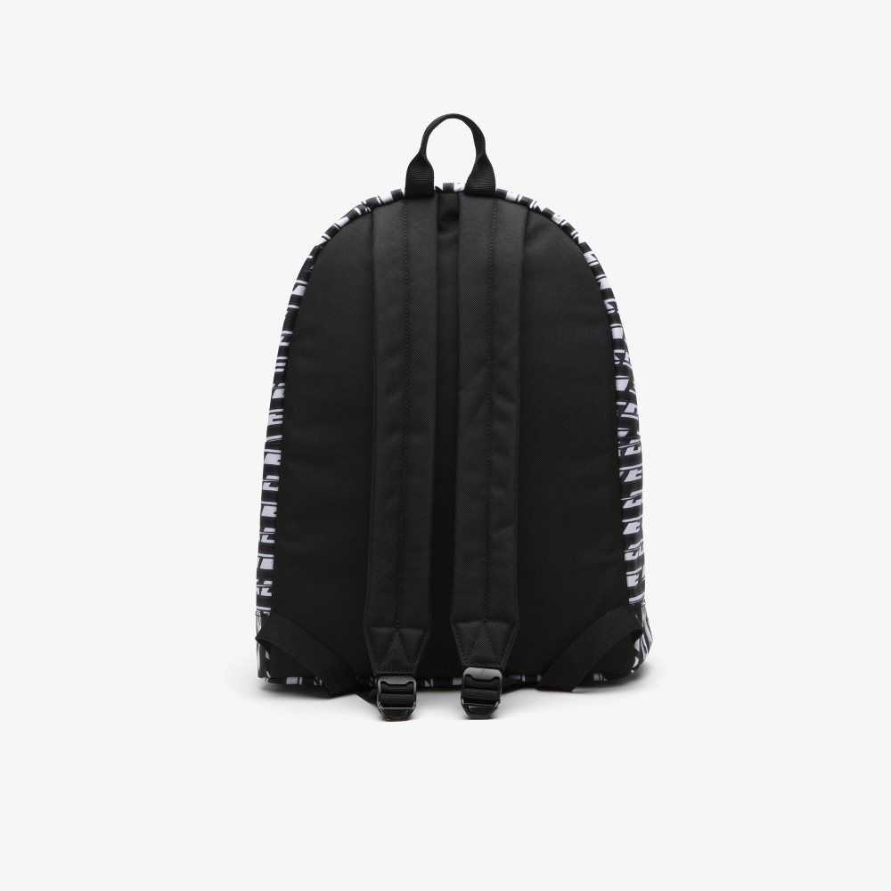 Lacoste Neocroc Logo Print Backpack Olika Färger | QUMEZ-5420