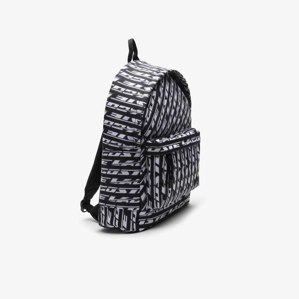 Lacoste Neocroc Logo Print Backpack Olika Färger | QUMEZ-5420